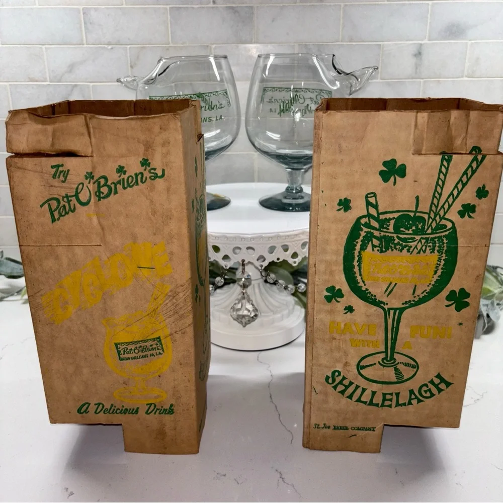 Pat O'Brien's Hurricane Glass Set of 2
